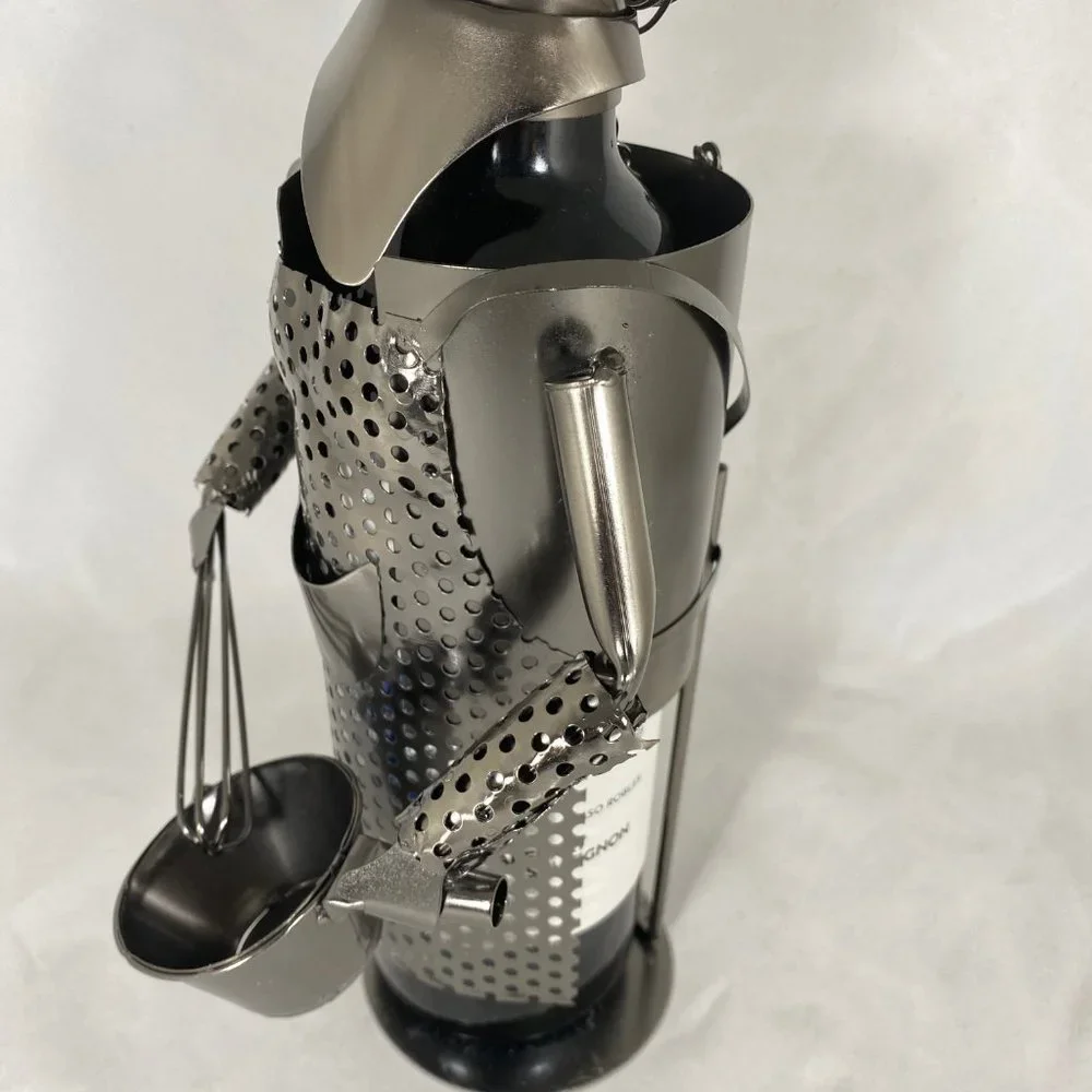 Cooking Chef Metal Wine Bottle Holder MG2627 - Picture 5 of 7